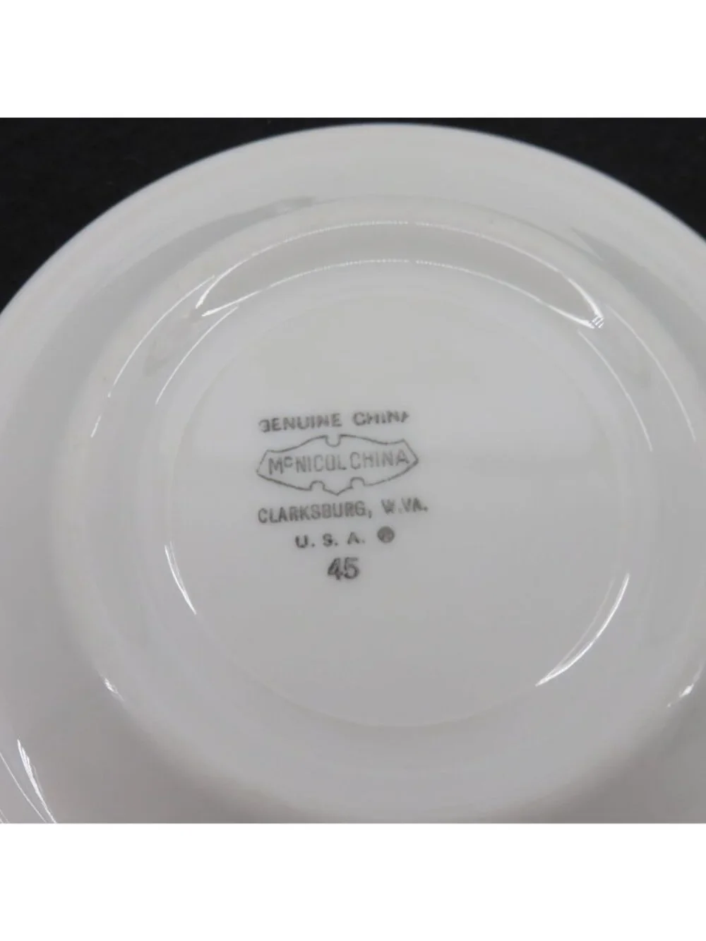 McNichol China Elks Lodge BPOE Bowl Plate Set Clarksburg VA Made in USA Vintage